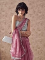 Jimmy Choo Party Wear Saree – Glamorous Chiffon Saree with Blouse