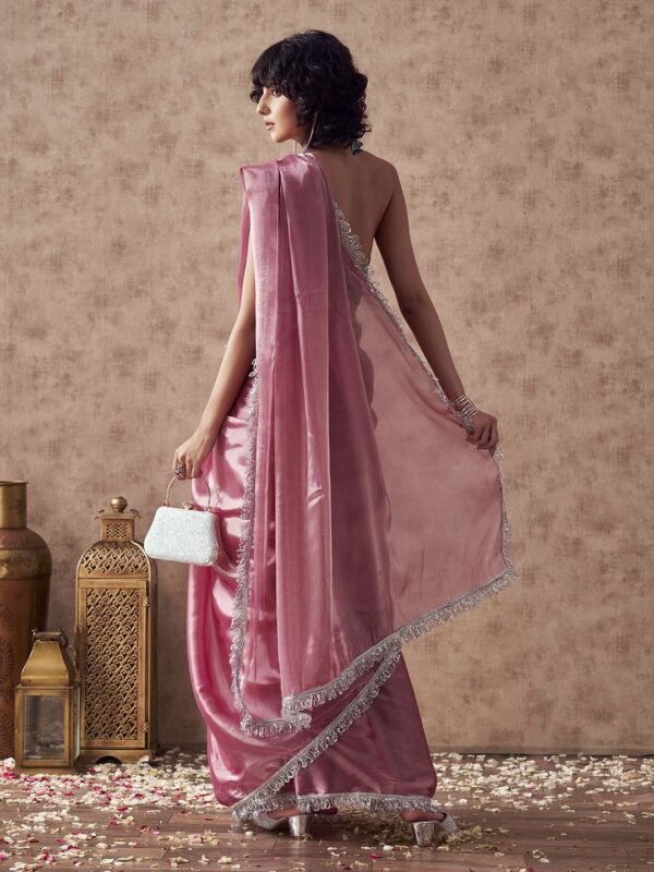 Jimmy Choo Party Wear Saree – Glamorous Chiffon Saree with Blouse