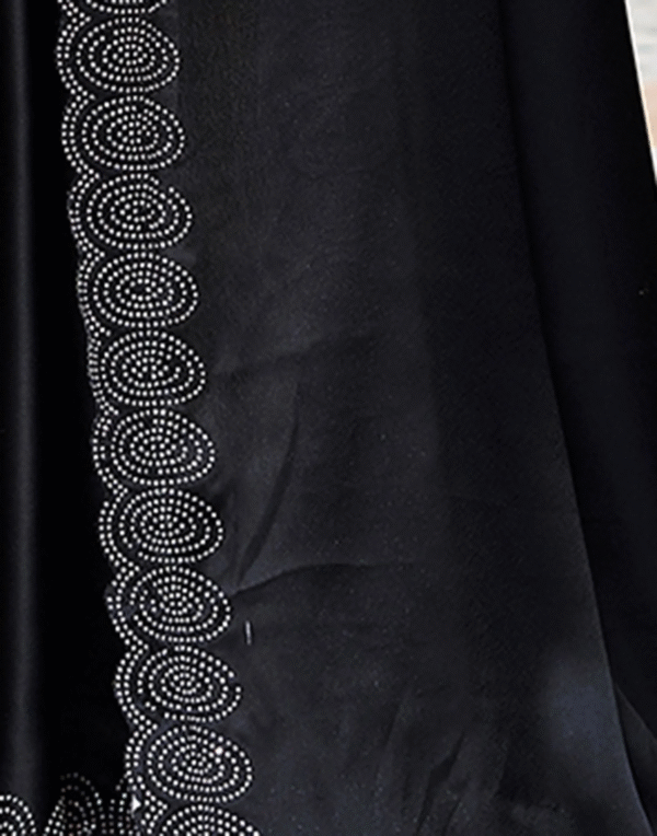 Trendy Black Solid Satin Silk Saree – Fashionable Daily Wear & Partywear Saree