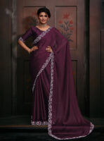 Trending Embellished saree With stone border