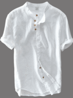 A Short Sleeve white kurta Shirts for Men